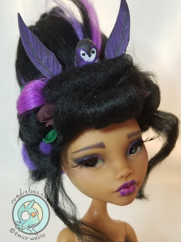"Nyla" Monster High Repainted Doll (c) Emily White 2023  zombietoes.com